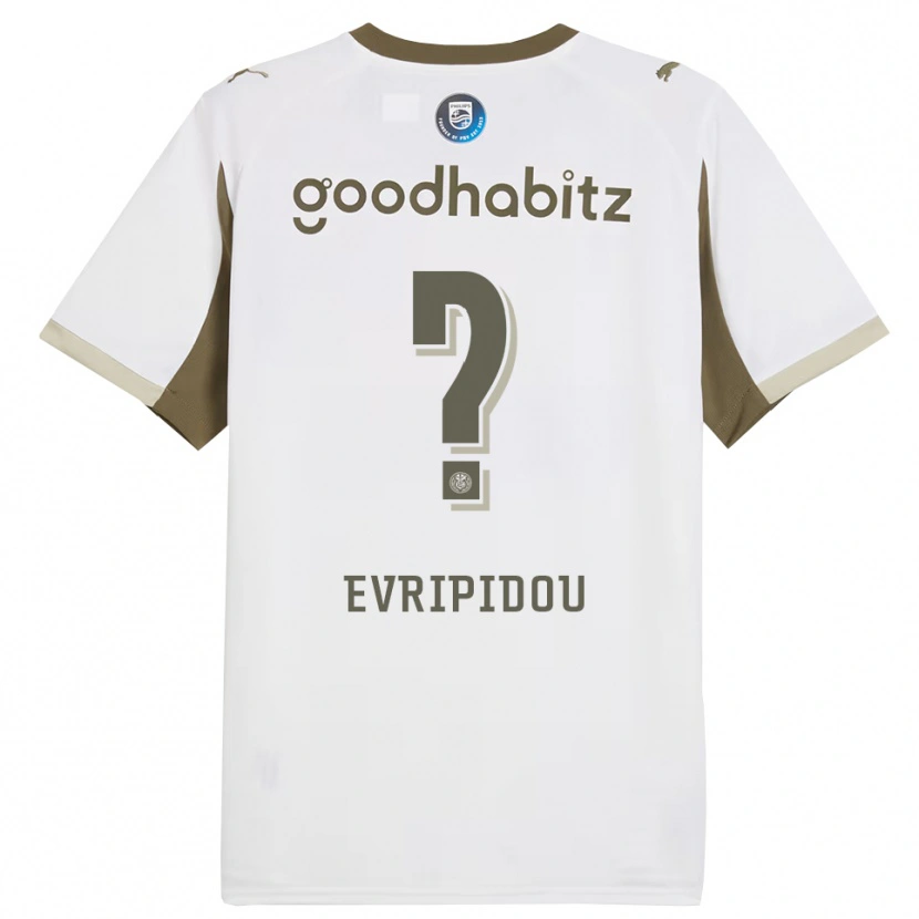 DanxenキッズKonstantinos Evripidou#0ホワイト グレーサードユニフォームシャツ2025/26ジャージーユニフォーム
