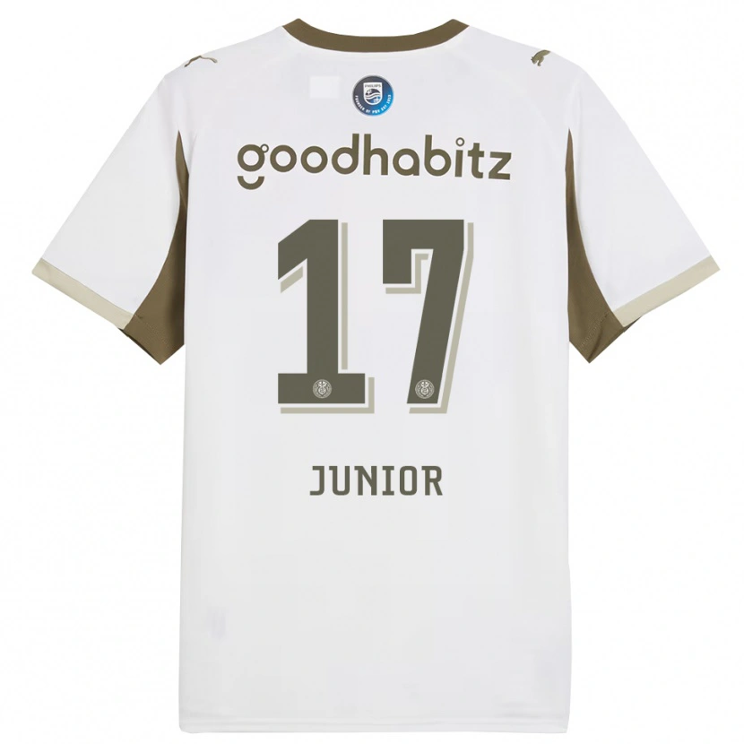 Danxenキッズマウロ・ジャケソン・ジュニオール・フェレイラ・ドス・サントス#17ホワイト グレーサードユニフォームシャツ2025/26ジャージーユニフォーム