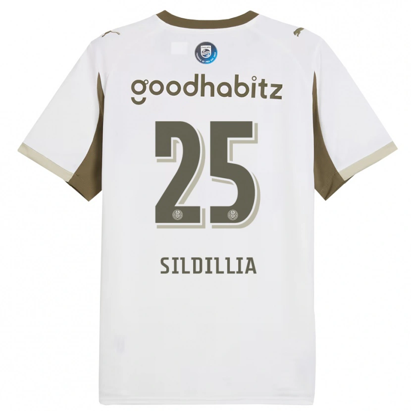 Danxenキッズキリアン・シルディリア#25ホワイト グレーサードユニフォームシャツ2025/26ジャージーユニフォーム