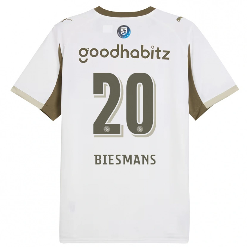 DanxenキッズJulie Biesmans#20ホワイト グレーサードユニフォームシャツ2025/26ジャージーユニフォーム