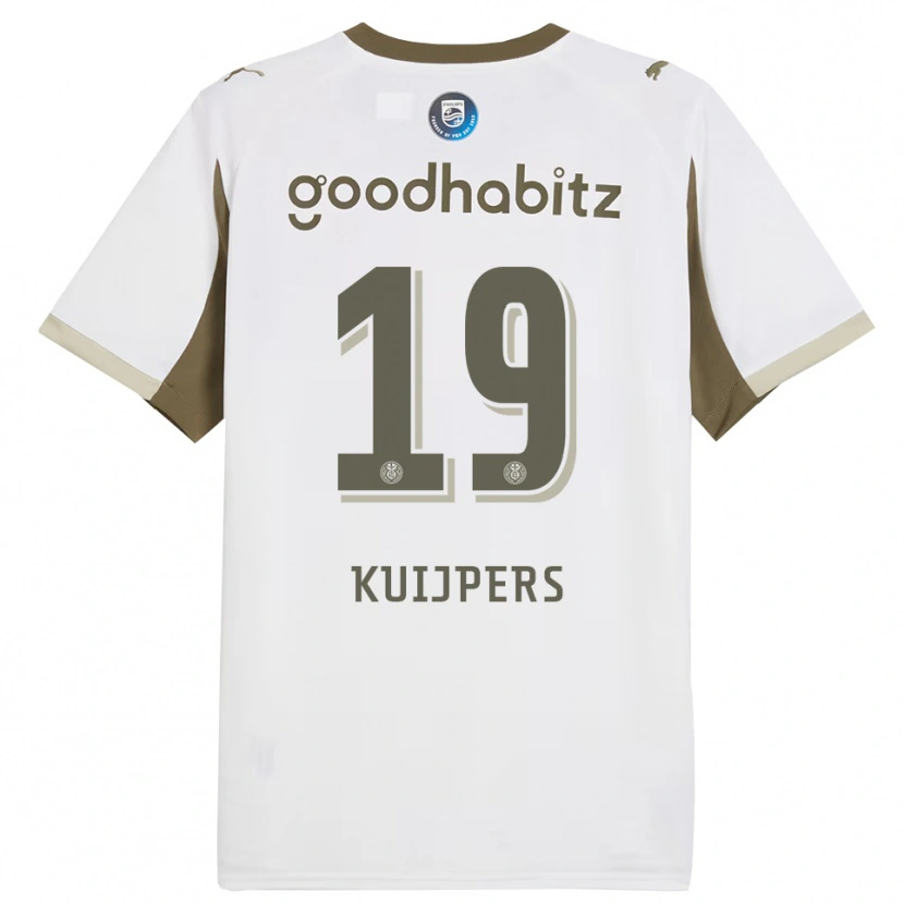DanxenキッズJeslynn Kuijpers#19ホワイト グレーサードユニフォームシャツ2025/26ジャージーユニフォーム