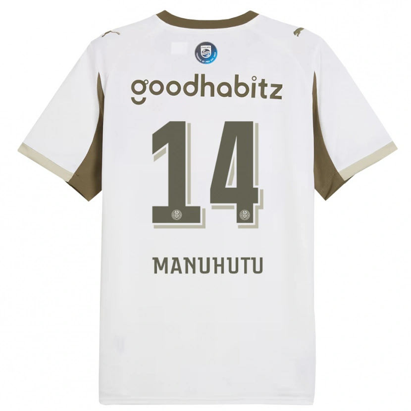 DanxenキッズRivas Manuhutu#14ホワイト グレーサードユニフォームシャツ2025/26ジャージーユニフォーム
