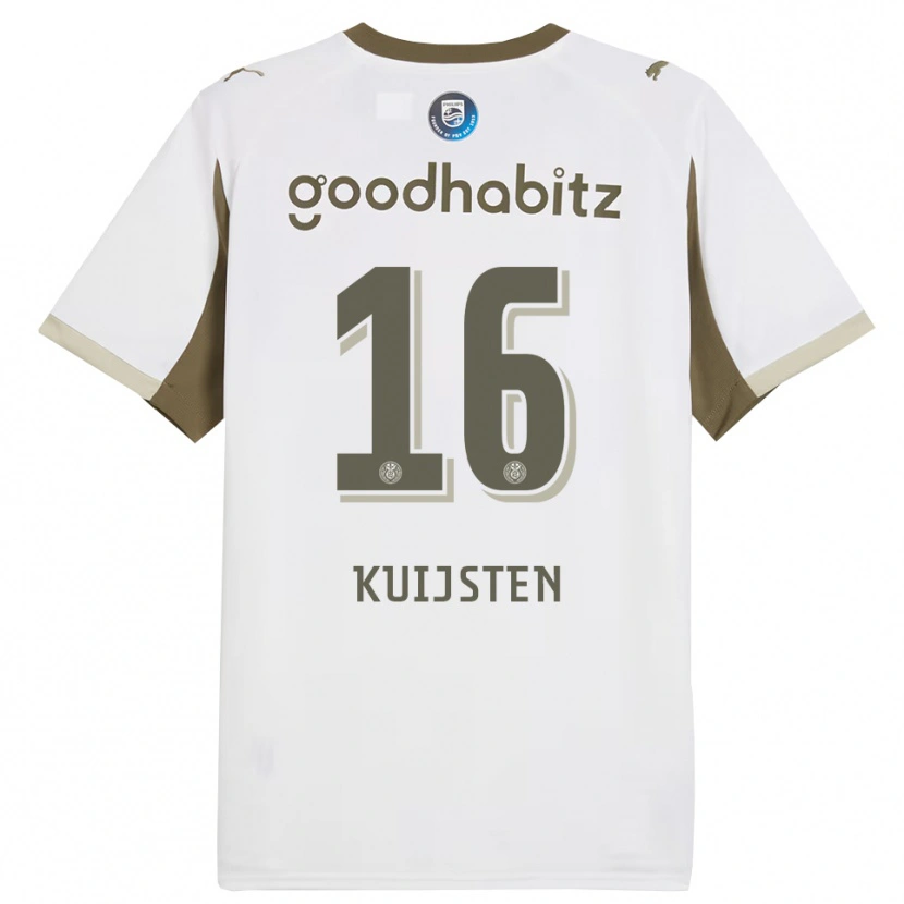 DanxenキッズStijn Kuijsten#16ホワイト グレーサードユニフォームシャツ2025/26ジャージーユニフォーム