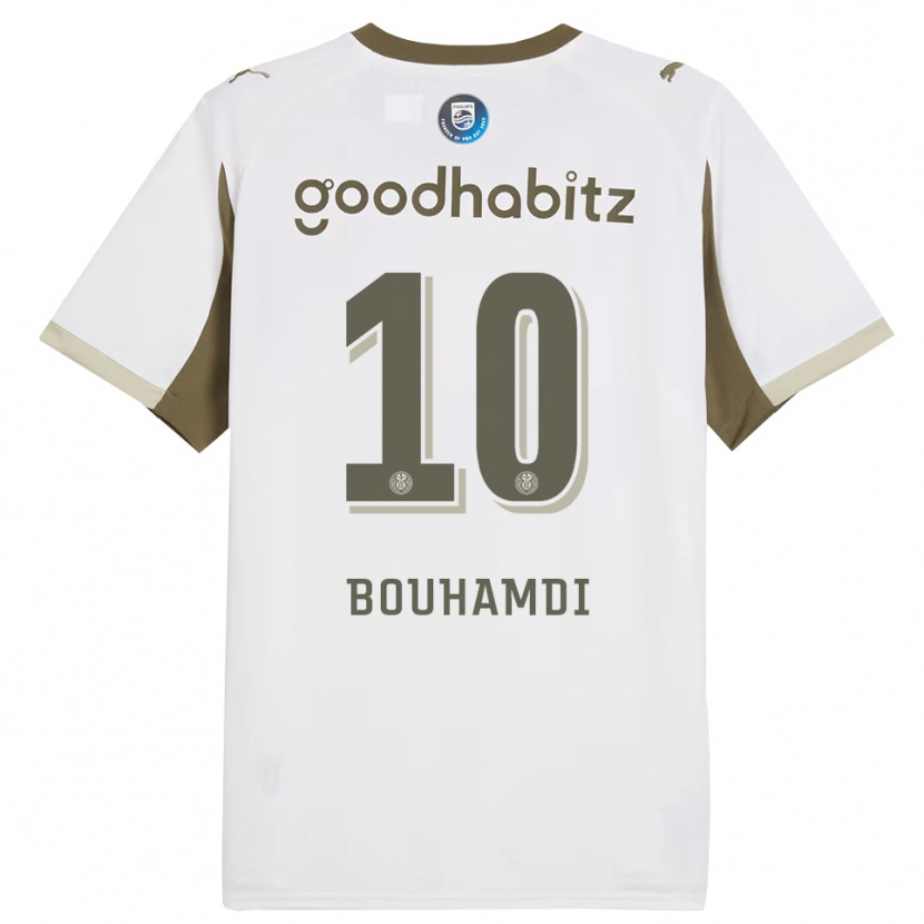 DanxenキッズAmir Bouhamdi#10ホワイト グレーサードユニフォームシャツ2025/26ジャージーユニフォーム