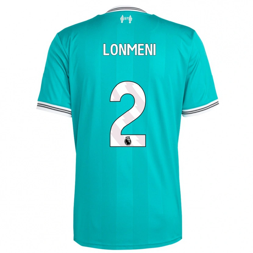 DanxenキッズScofield Lonmeni#2グリーン ホワイトサードユニフォームシャツ2025/26ジャージーユニフォーム