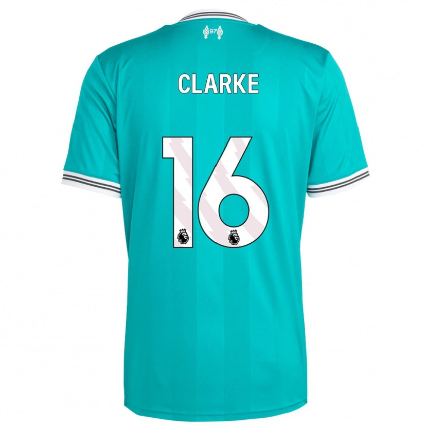 DanxenキッズLucas Clarke#16グリーン ホワイトサードユニフォームシャツ2025/26ジャージーユニフォーム