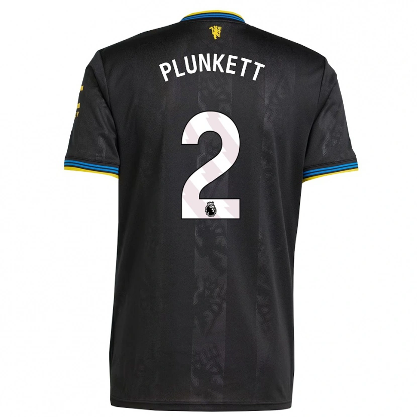 DanxenキッズDante Plunkett#2ブラック イエロー ブルーサードユニフォームシャツ2025/26ジャージーユニフォーム