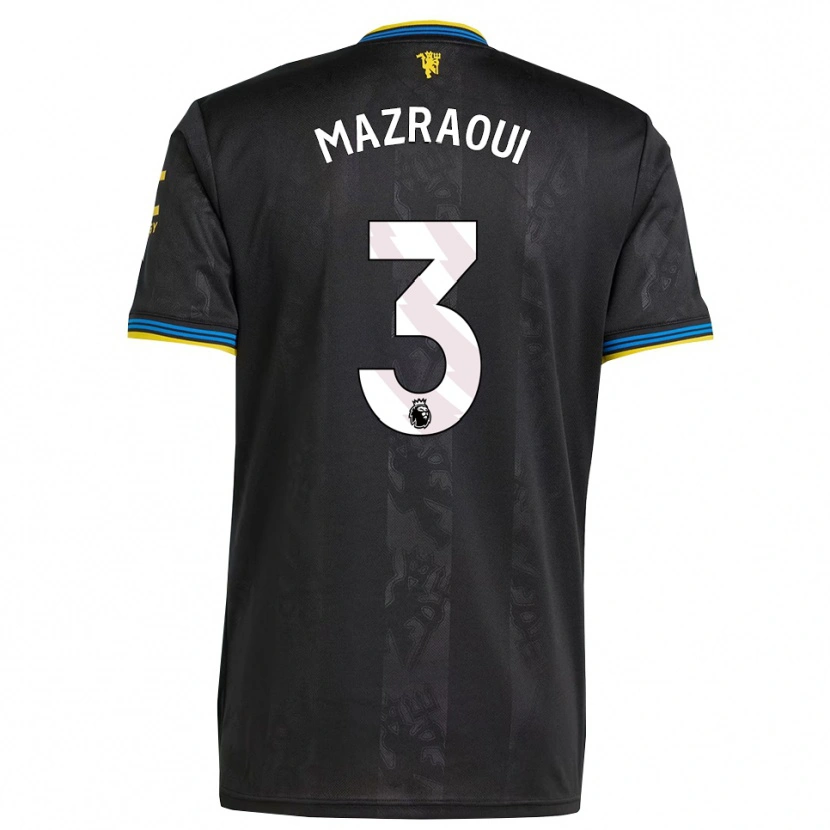 Danxenキッズノゼア・マズラウィ#3ブラック イエロー ブルーサードユニフォームシャツ2025/26ジャージーユニフォーム