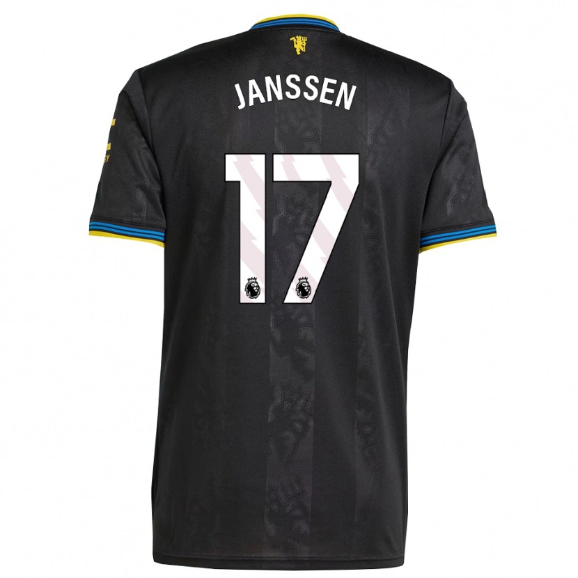 Danxenキッズドミニク・ヤンセン#17ブラック イエロー ブルーサードユニフォームシャツ2025/26ジャージーユニフォーム