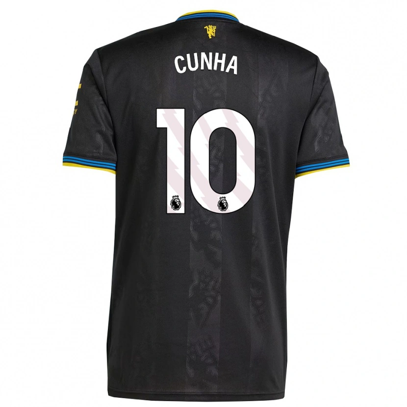 Danxenキッズマテウス・サントス・カルネイロ・ダ・クーニャ#10ブラック イエロー ブルーサードユニフォームシャツ2025/26ジャージーユニフォーム