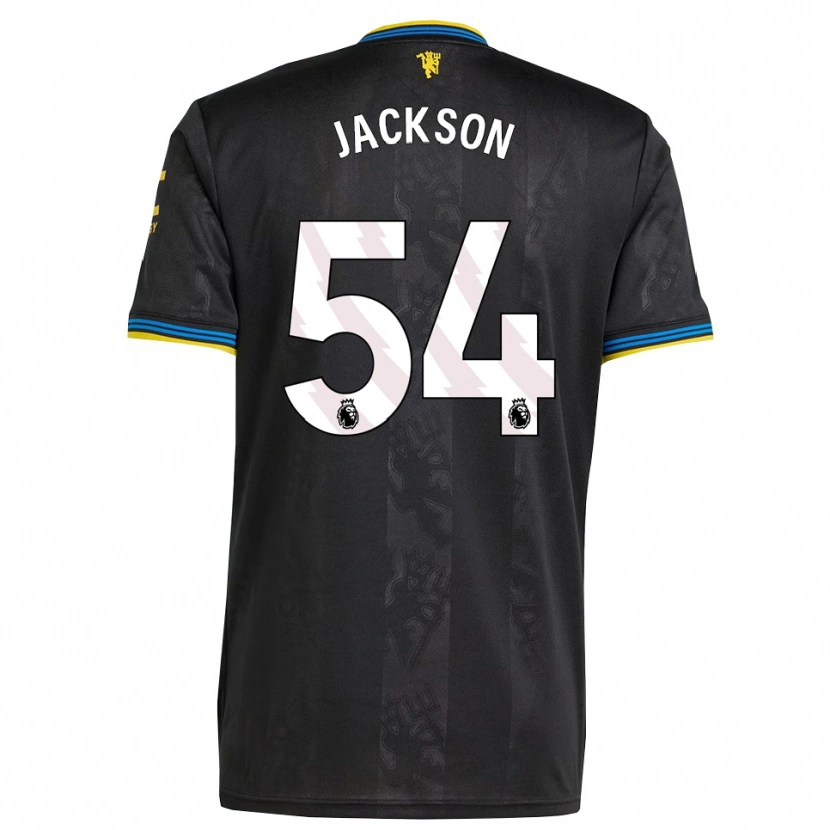 Danxenキッズルイス・ジャクソン#54ブラック イエロー ブルーサードユニフォームシャツ2025/26ジャージーユニフォーム