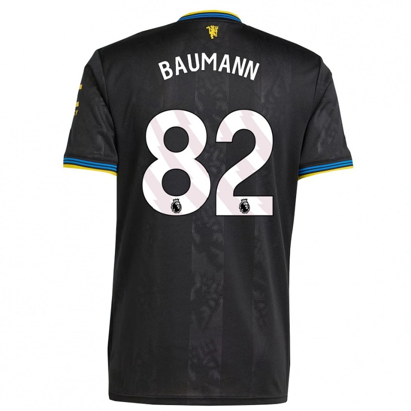 Danxenキッズザック・バウマン#82ブラック イエロー ブルーサードユニフォームシャツ2025/26ジャージーユニフォーム