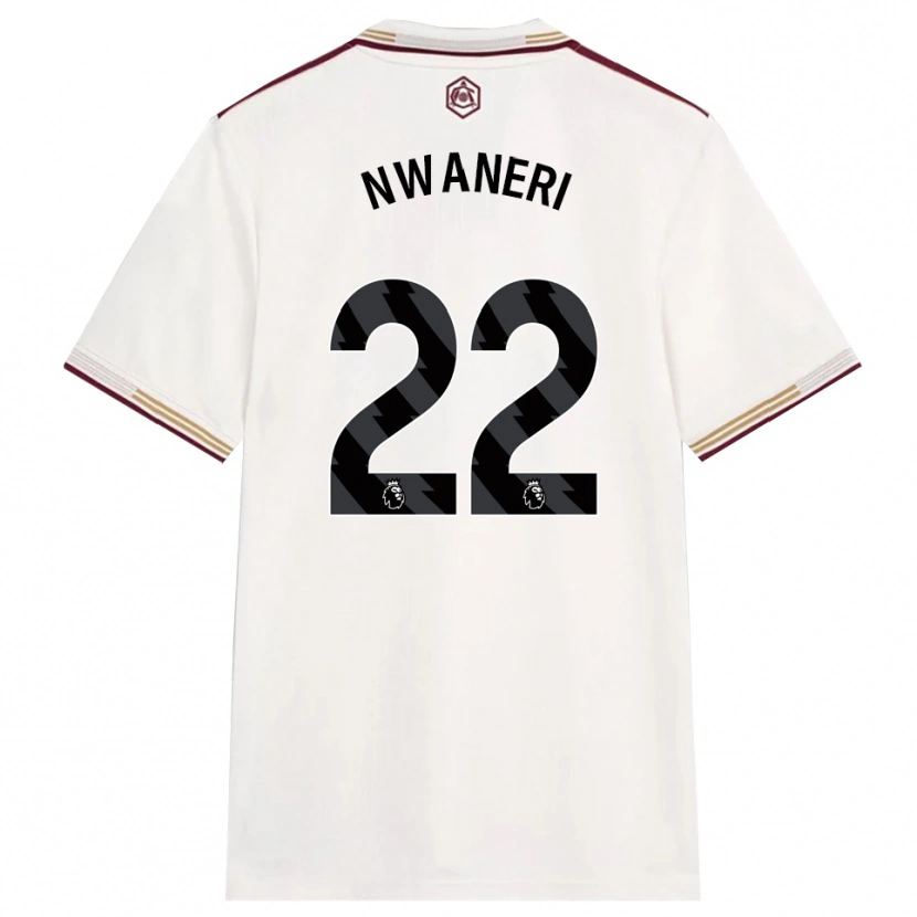 Danxenキッズイーサン・ヌワネリ#22オフホワイト バーガンディサードユニフォームシャツ2025/26ジャージーユニフォーム