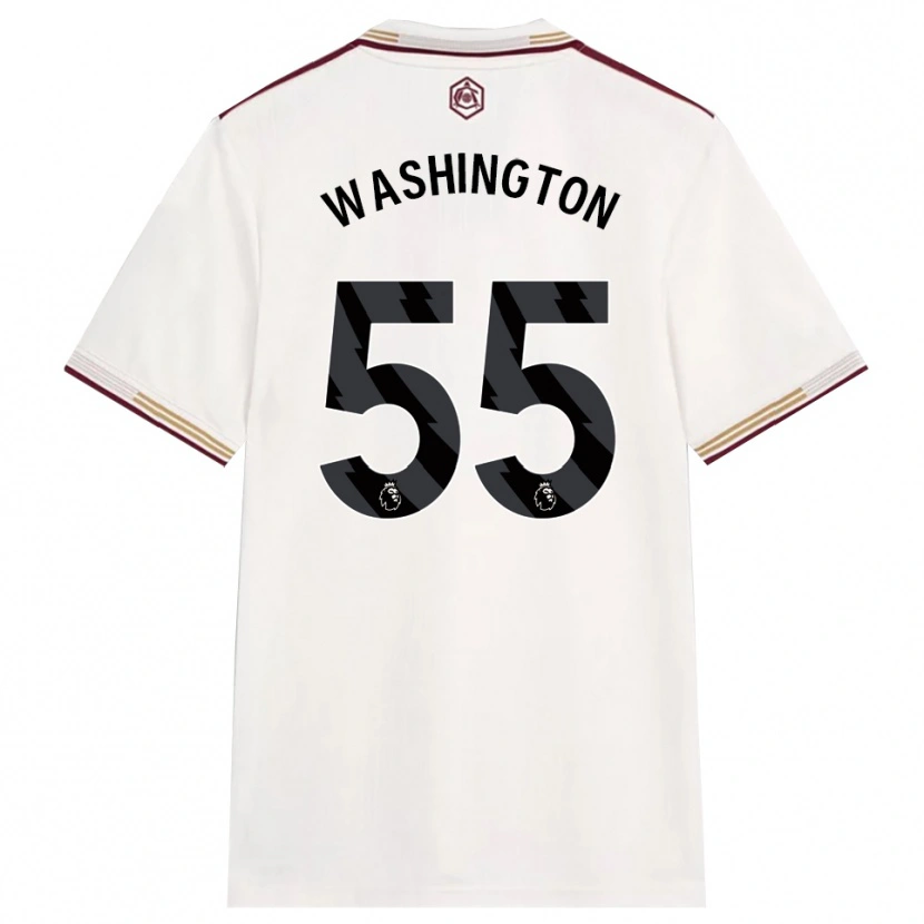 Danxenキッズマーセル・ワシントン#55オフホワイト バーガンディサードユニフォームシャツ2025/26ジャージーユニフォーム