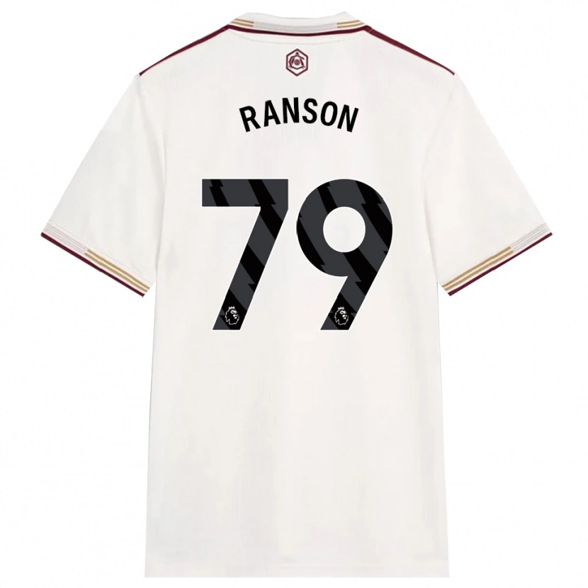 DanxenキッズKhari Ranson#79オフホワイト バーガンディサードユニフォームシャツ2025/26ジャージーユニフォーム