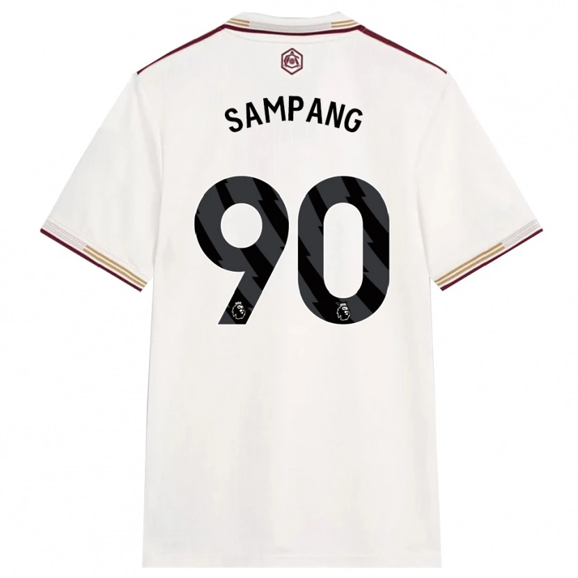 DanxenキッズSaurap Sampang#90オフホワイト バーガンディサードユニフォームシャツ2025/26ジャージーユニフォーム