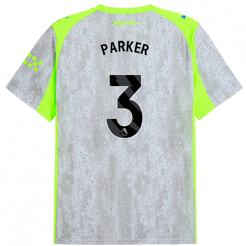 Danxenキッズハリソン・パーカー#3グレー イエローサードユニフォームシャツ2025/26ジャージーユニフォーム