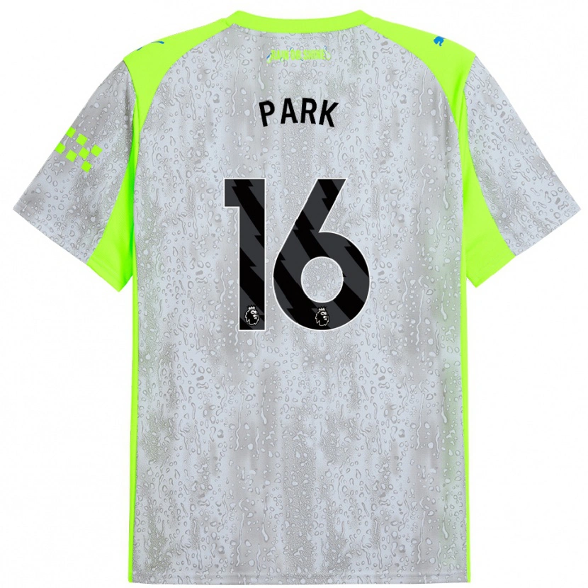 Danxenキッズジェス・パーク#16グレー イエローサードユニフォームシャツ2025/26ジャージーユニフォーム