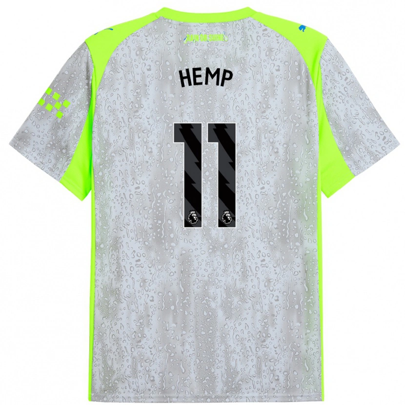 Danxenキッズローレン・ヘンプ#11グレー イエローサードユニフォームシャツ2025/26ジャージーユニフォーム