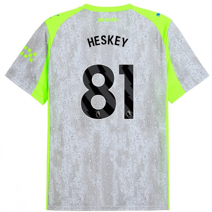 Danxenキッズジェイデン・ヘスキー#81グレー イエローサードユニフォームシャツ2025/26ジャージーユニフォーム
