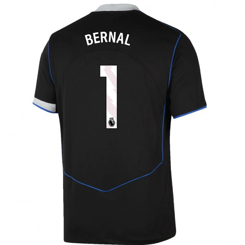 DanxenキッズFreddy Bernal#1ブラック ブルー シルバーサードユニフォームシャツ2025/26ジャージーユニフォーム