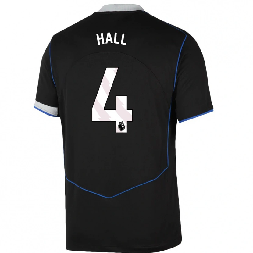 DanxenキッズJacob Hall#4ブラック ブルー シルバーサードユニフォームシャツ2025/26ジャージーユニフォーム