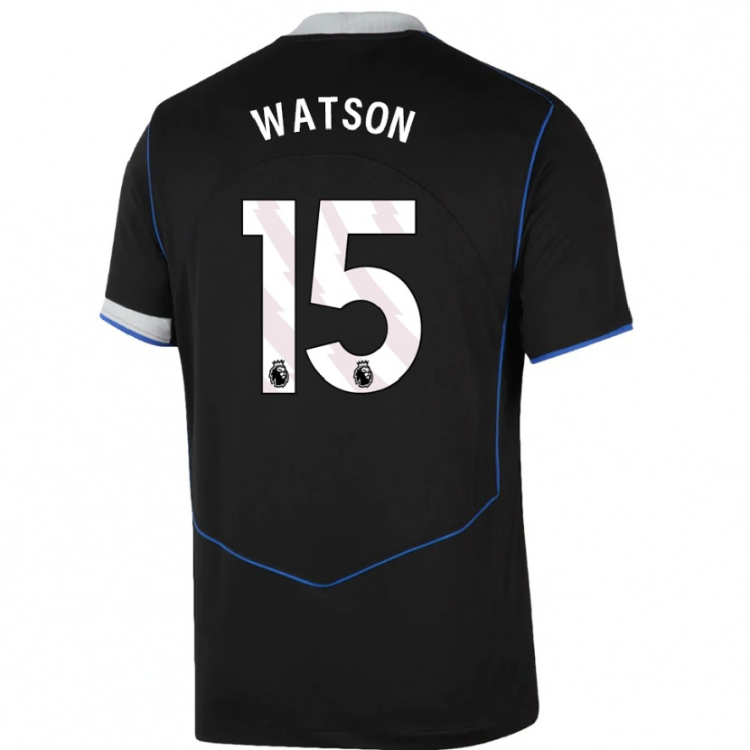 DanxenキッズReggie Watson#15ブラック ブルー シルバーサードユニフォームシャツ2025/26ジャージーユニフォーム