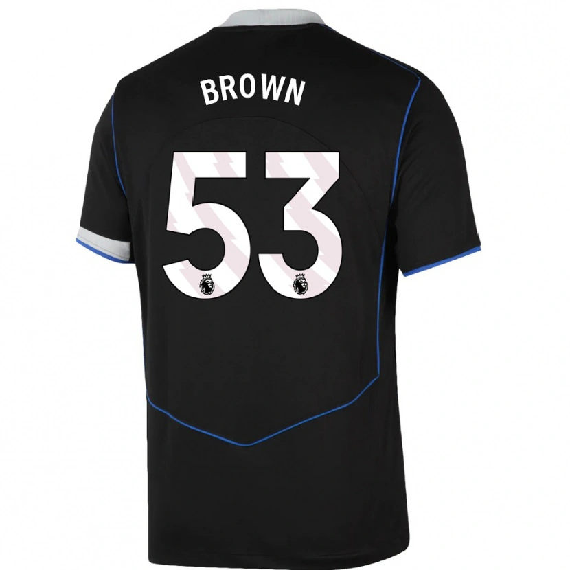 Danxenキッズローラ・サンギタ・ブラウン#53ブラック ブルー シルバーサードユニフォームシャツ2025/26ジャージーユニフォーム