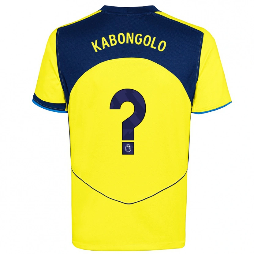 DanxenキッズMelvyn Kabongolo#0イエロー ネイビーサードユニフォームシャツ2025/26ジャージーユニフォーム