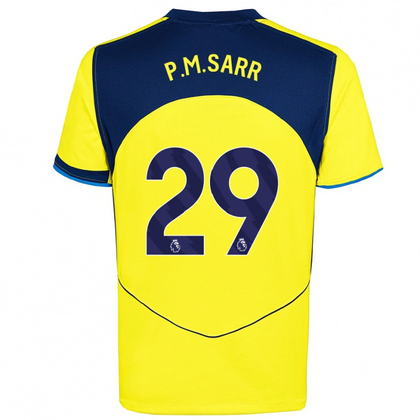 Danxenキッズパペ・マタル・サー#29イエロー ネイビーサードユニフォームシャツ2025/26ジャージーユニフォーム