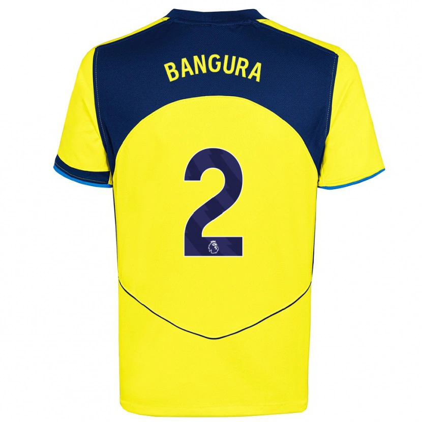 DanxenキッズSamal Bangura#2イエロー ネイビーサードユニフォームシャツ2025/26ジャージーユニフォーム