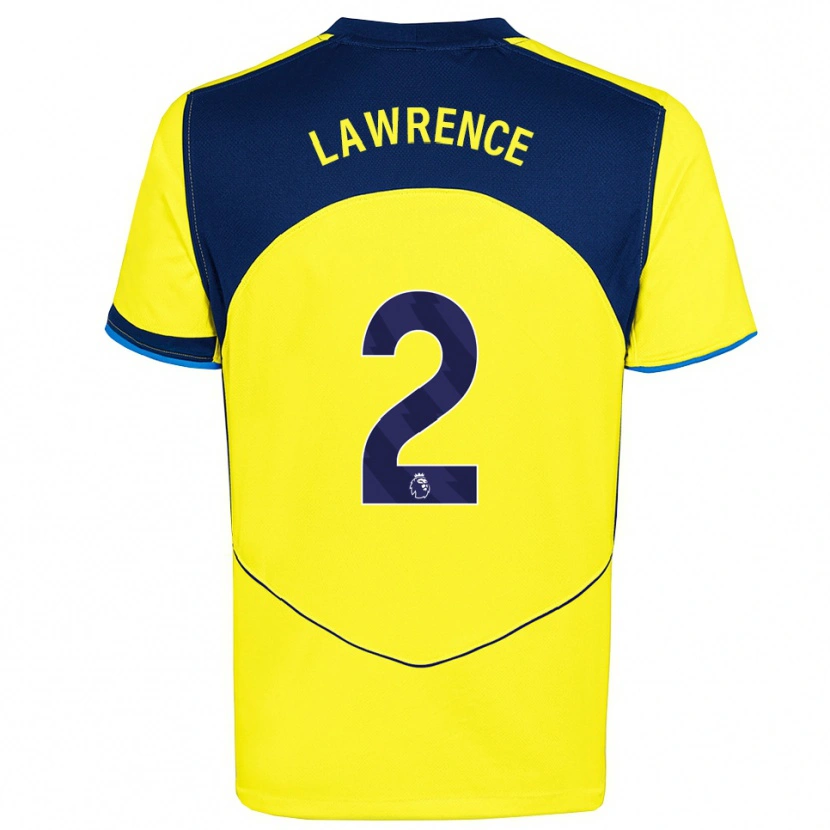 DanxenキッズDonte Lawrence#2イエロー ネイビーサードユニフォームシャツ2025/26ジャージーユニフォーム