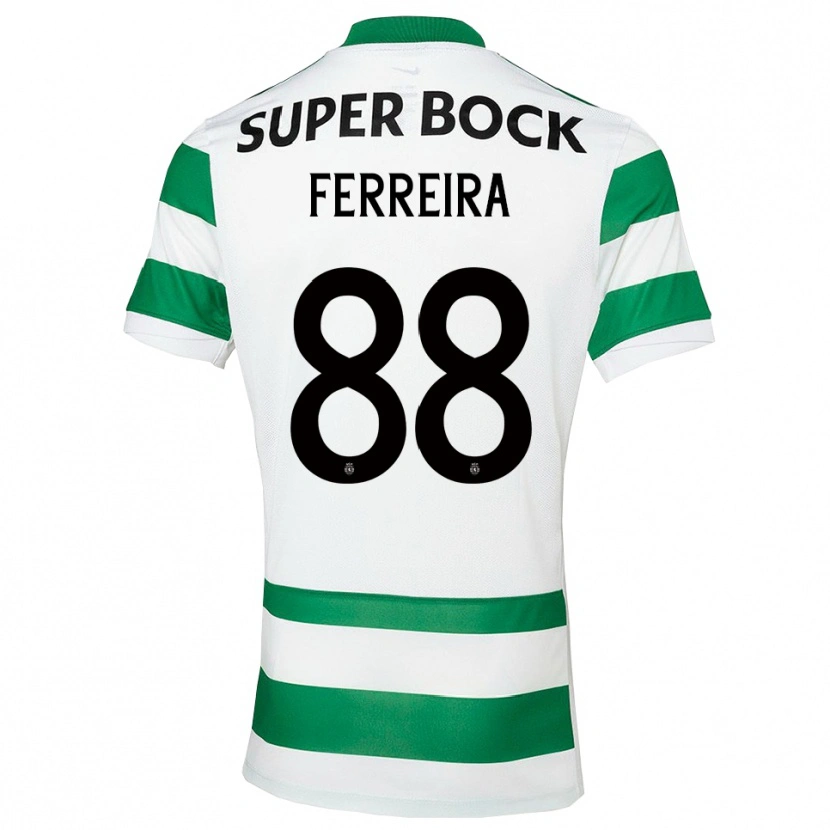 DanxenメンズTiago Ferreira#88グリーン ホワイトホームシャツ2025/26ジャージーユニフォーム