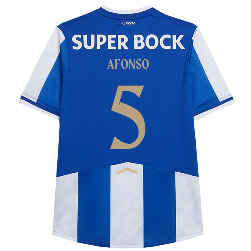 Danxenメンズゼ・アフォンソ#5ブルー ホワイトホームシャツ2025/26ジャージーユニフォーム