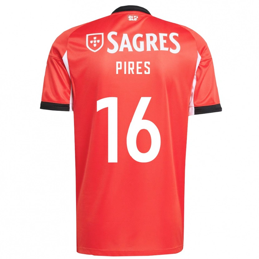DanxenメンズRodrigo Pires#16レッド ホワイトホームシャツ2025/26ジャージーユニフォーム