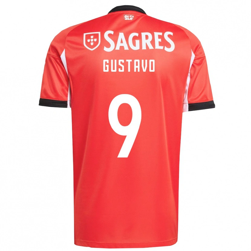 DanxenメンズGustavo Ferreira#9レッド ホワイトホームシャツ2025/26ジャージーユニフォーム