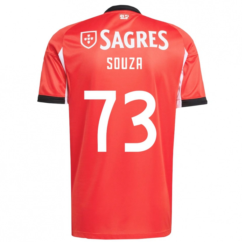DanxenメンズBeni Souza#73レッド ホワイトホームシャツ2025/26ジャージーユニフォーム
