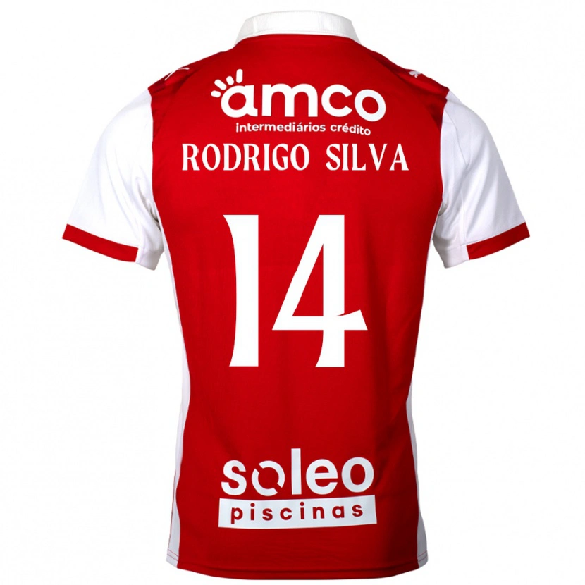 DanxenメンズRodrigo Silva#14レッド ホワイトホームシャツ2025/26ジャージーユニフォーム