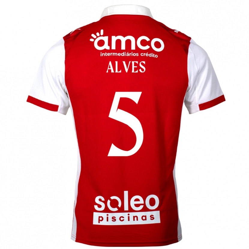 DanxenメンズEduardo Alves#5レッド ホワイトホームシャツ2025/26ジャージーユニフォーム