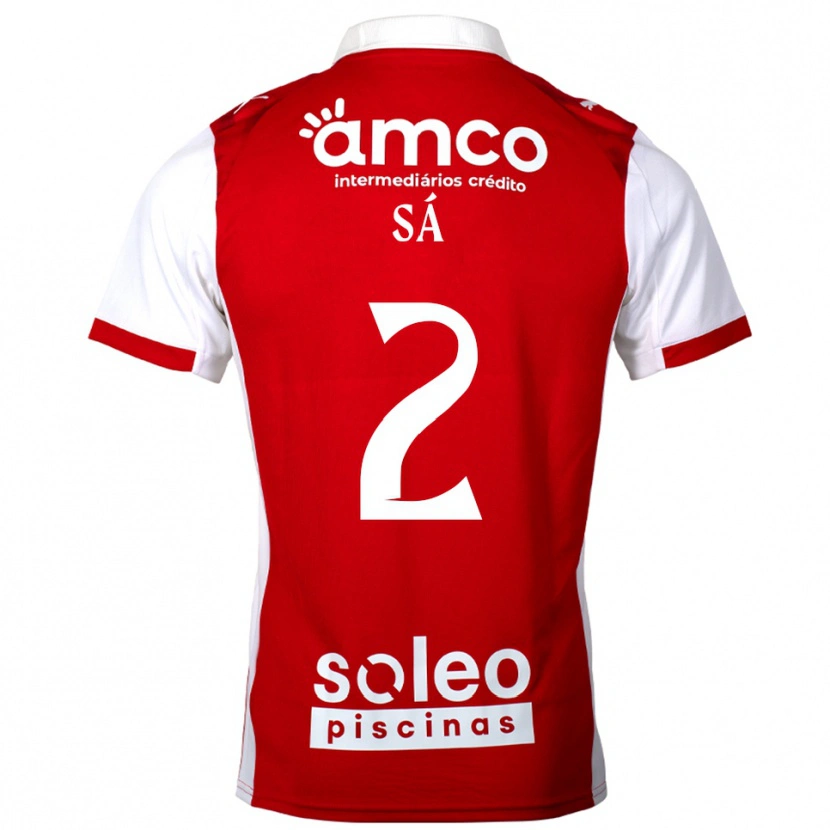 DanxenメンズHenrique Sá#2レッド ホワイトホームシャツ2025/26ジャージーユニフォーム