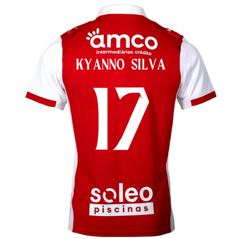 DanxenメンズKyanno Silva#17レッド ホワイトホームシャツ2025/26ジャージーユニフォーム