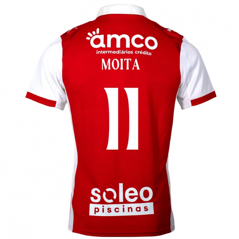 DanxenメンズCarlos Moita#11レッド ホワイトホームシャツ2025/26ジャージーユニフォーム