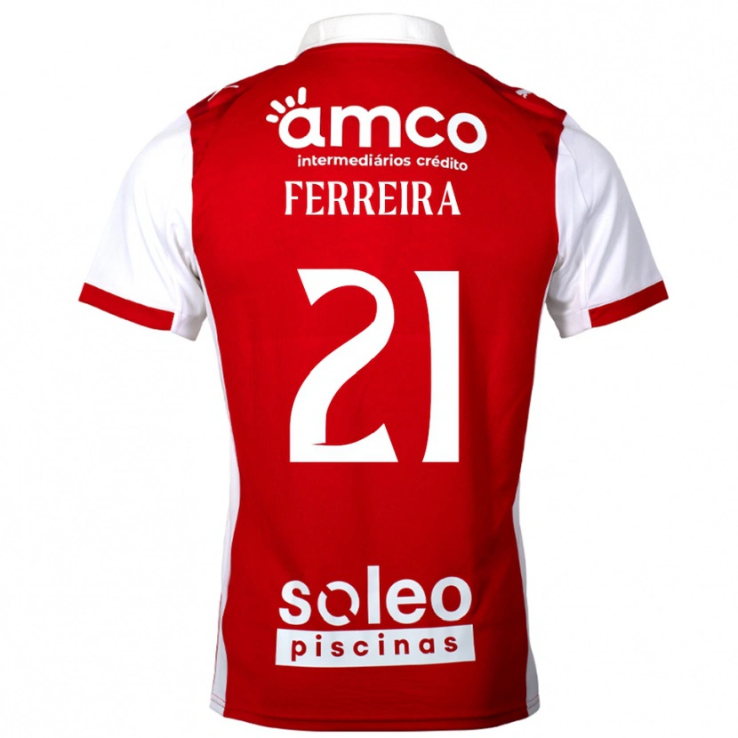 DanxenメンズAna Carolina Ferreira#21レッド ホワイトホームシャツ2025/26ジャージーユニフォーム