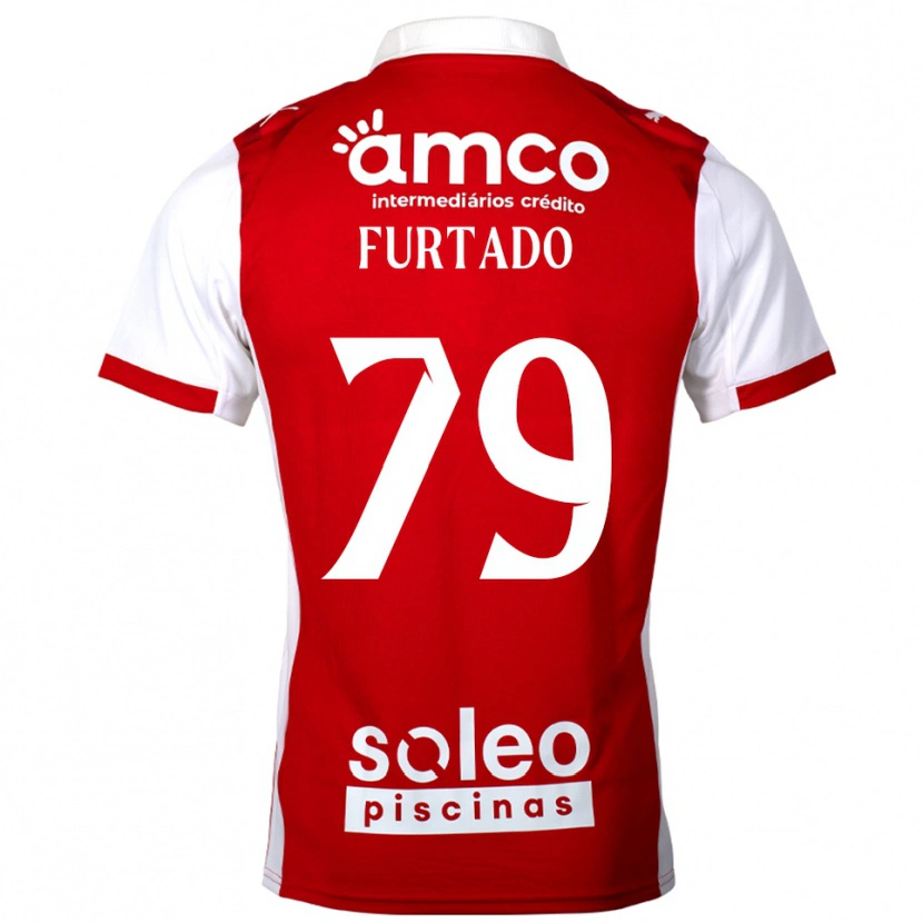 DanxenメンズRúben Furtado#79レッド ホワイトホームシャツ2025/26ジャージーユニフォーム