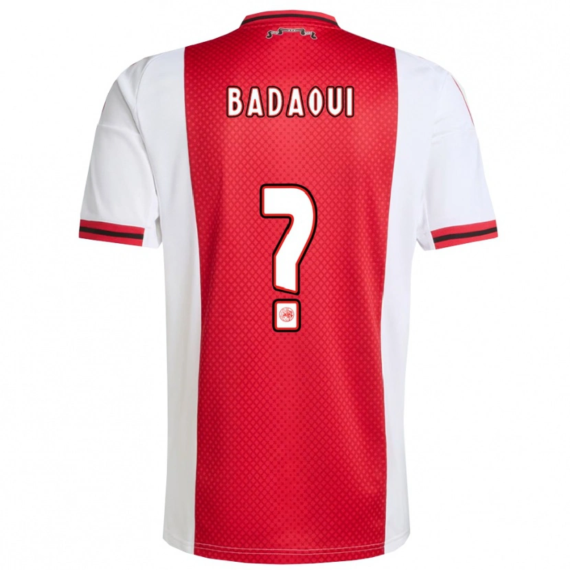 DanxenメンズAymn Badaoui#0レッド ホワイトホームシャツ2025/26ジャージーユニフォーム