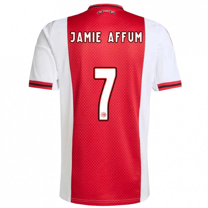 DanxenメンズDeonell Jamie Affum#7レッド ホワイトホームシャツ2025/26ジャージーユニフォーム