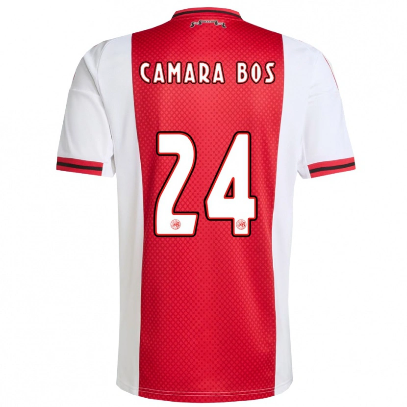 DanxenメンズDaniel Camara Bos#24レッド ホワイトホームシャツ2025/26ジャージーユニフォーム