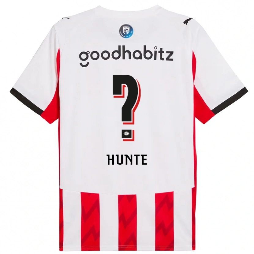 DanxenメンズJerayno Hunte#0レッド ホワイトホームシャツ2025/26ジャージーユニフォーム