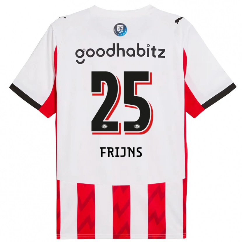 Danxenメンズエマ・エリザ・フラインス#25レッド ホワイトホームシャツ2025/26ジャージーユニフォーム