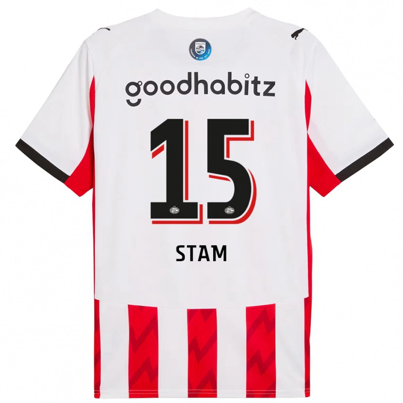 DanxenメンズDyran Stam#15レッド ホワイトホームシャツ2025/26ジャージーユニフォーム